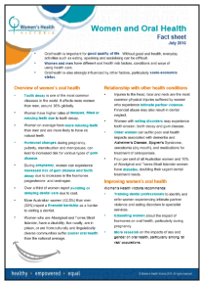 Women and oral health Fact Sheet