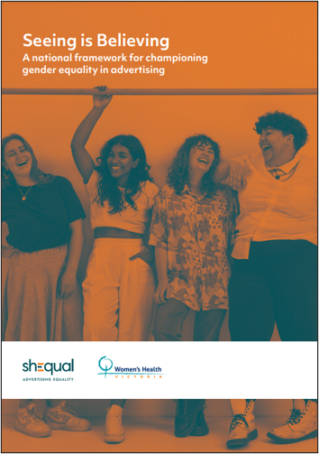 Seeing is believing: a national framework for championing gender equality in advertising: cover image