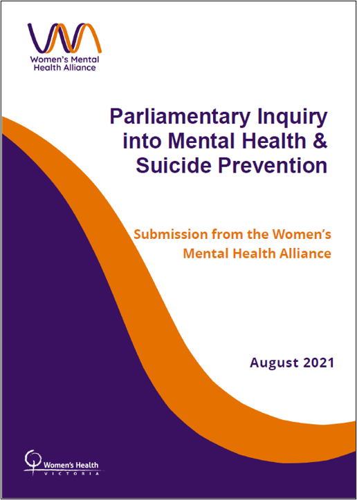 Parliamentary Inquiry into Mental Health and Suicide Prevention submission cover image
