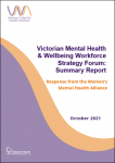 Front cover of Alliance response to Victorian Mental Health Workforce Forum Summary Report.png
