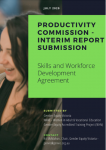 Front cover of the submission to Productivity Commission interim report to the National Skills and Workforce Development Agreement