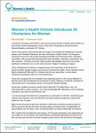 Women's Health Victoria introduces 25 Champions for Women thumbnail