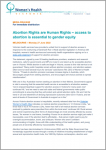 Abortion rights are human rights media release cover image