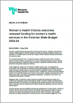 Media Release 2024.05.09 State Budget 2024-25 cover image