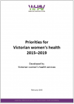 Priorities for Victorian women's health 2015-2019