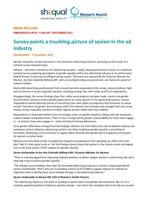 Survey paints a troubling picture of sexism in the ad industry