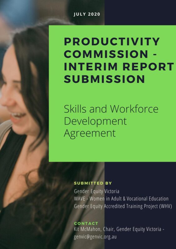 Submission to Productivity Commission Interim Report on the National Agreement for Skills and Workforce Development (NASWD)