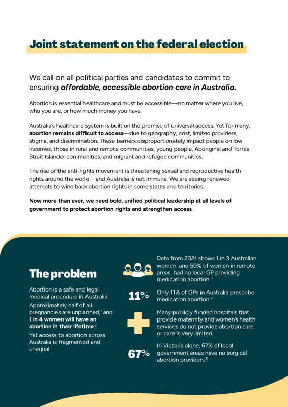 Media release: Joint statement on federal election