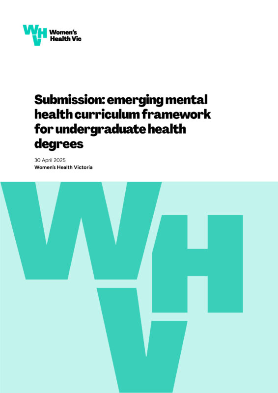 Submission: emerging mental health curriculum framework for undergraduate health degrees